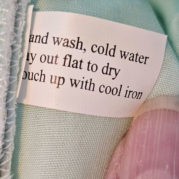 Vintage Tea Cozy Embroidered Lace Green Fabric "Tea Time" From 2003 - Picture 6 of 9